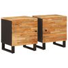 vidaXL Y&ouml;p&ouml;yt&auml;kaappi 2 kpl Ruskea 40 x 33 x 46 cm Kiinte&auml; mango puu
