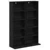 vidaXL CD-kaappi 2 kpl Musta tammi 33 x 23,5 x 97,5 cm Tekninen puu