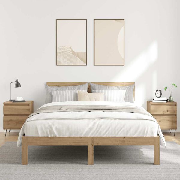 vidaXL Y&ouml;p&ouml;yt&auml;kaapit 2 kpl Artisan Oak 40x35x50 cm Engineered Wood