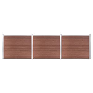 vidaXL Aitapaneelisarja WPC 526x146 cm ruskea