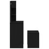 vidaXL Meikkip&ouml;yt&auml;sarja hyllyll&auml; 2 pcs Musta tammi. Tekninen puu