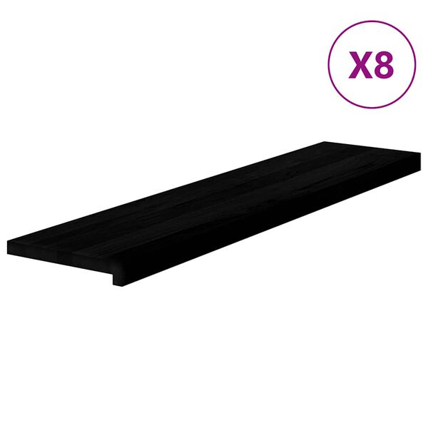 vidaXL Askelmat 8 kpl tummanruskea 110x25x2 cm t&auml;ysi tammi