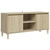 vidaXL TV-taso t&auml;yspuiset jalat Sonoma-tammi 103,5x35x50 cm