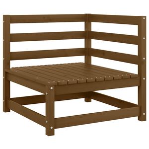 vidaXL Puutarhan kulmasohva hunajanruskea t&auml;ysi m&auml;nty