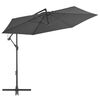 vidaXL Aurinkovarjo cantilever alumiinitolppa 300 cm antrasiitti