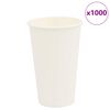 vidaXL Paperiset kahvikupit 1000 kpl 16 unssia 400 ml Valkoinen