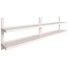 vidaXL 2-krs Kelluvat sein&auml;hyllyt 2 kpl ruostumaton ter&auml;s 300x30 cm