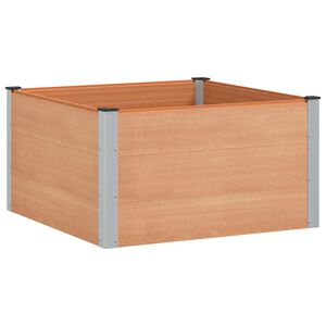 vidaXL Puutarhan Korotettu Kukkalaatikko Ruskea 100 x 100 x 54 cm