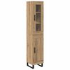 vidaXL Korkea kaappi Artisan tammi 34,5 x 34 x 180 cm Tekninen puu