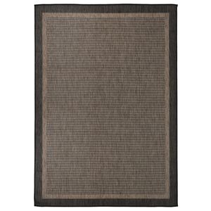 vidaXL Ulkomatto Flatweave 140x200 cm tummanruskea