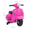 vidaXL Sähkötoiminen lelumoottoripyörä Vespa GTS300 pinkki
