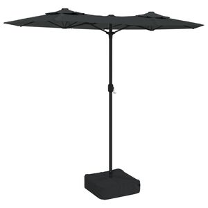 vidaXL Aurinkovarjo kaksip&auml;inen LED-valot antrasiitti 316x145 cm