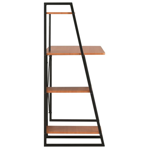 vidaXL Ty&ouml;p&ouml;yt&auml; hyllyill&auml; musta ja ruskea 102x50x117 cm