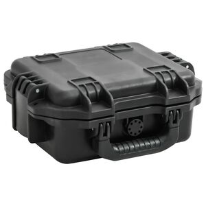 vidaXL Kannettava Flight Case Musta 30x24,5x12,5 cm PP