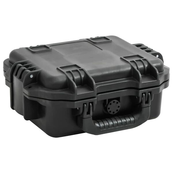 vidaXL Kannettava Flight Case Musta 30x24,5x12,5 cm PP