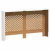 vidaXL L&auml;mp&ouml;patterin suoja MDF 152x19x81,5 cm valkoinen