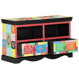 vidaXL TV-kaappi 80 x 35 x 50 cm Moniv&auml;rinen Kiinte&auml; mango puu