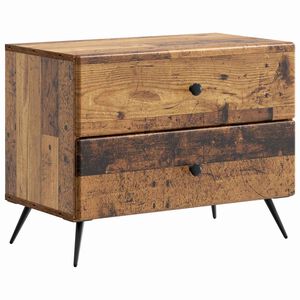 vidaXL Y&ouml;p&ouml;yt&auml;kaappi Vanha puu 62 x 34,5 x 47,5 cm Tekninen puu