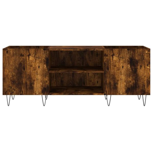 vidaXL LP-levyjen s&auml;ilytyskaappi savutammi 121x38x48 cm tekninen puu