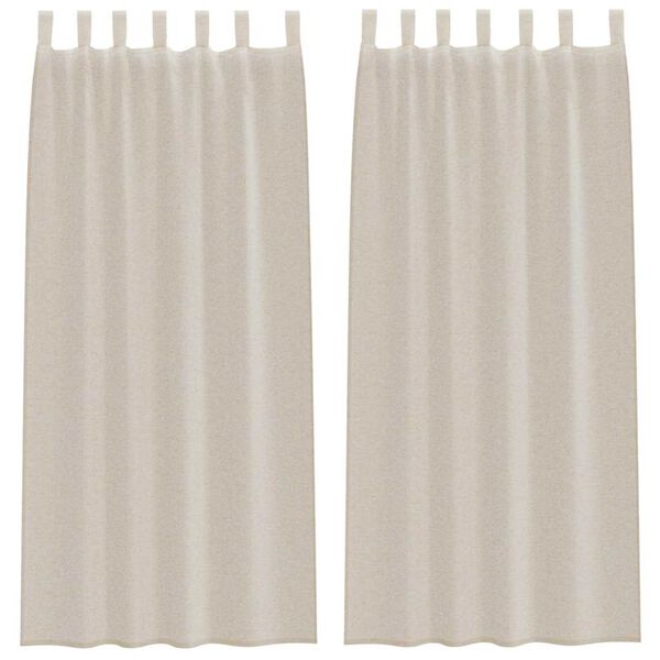 vidaXL Verhosatiini verhoilla 2 pcs Hiekka 245 x 140 cm Polyesteri