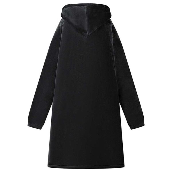 vidaXL Viltti-huppari Musta s Fleece ja flanelli