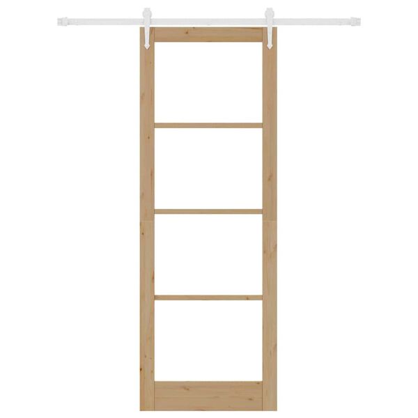 vidaXL Liukuovi Ruskea 83 x 232 cm T&auml;ysi m&auml;nty ja lasi