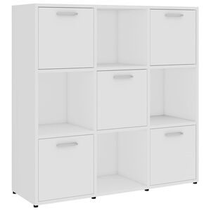 vidaXL Kirjahylly valkoinen 90x30x90 cm tekninen puu