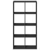 vidaXL Huoneenjakaja/kirjahylly musta 69,5x29x137,5 cm tekninen puu
