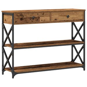 vidaXL Konsolip&ouml;yt&auml; Vanha puu 100 x 28 x 75 cm