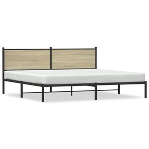 vidaXL S&auml;ngynrunko ilman patjaa Sonoma-tammi 200x200 cm