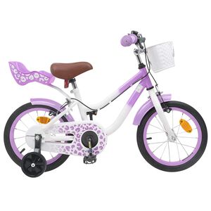 vidaXL Lastenpy&ouml;r&auml; 12 Tuumaa 2-4-vuotiaille Violetti