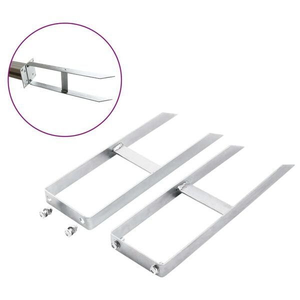 vidaXL Aitatolppapiikit 2 kpl WPC aitaan teräs 40 cm