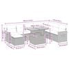 vidaXL 10-osainen Puutarhasohvasarja tyynyill&auml; harmaa polyrottinki