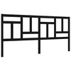 vidaXL Sängynrunko päädyllä musta 200x200 cm täysi puu