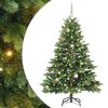 vidaXL Tekojoulukuusi 150 LED-valoilla Vihre&auml; 150 cm PE ja PVC