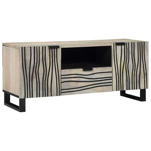 vidaXL TV-yksik&ouml;t Valkoinen 105 x 33 x 46 cm Tekninen puu