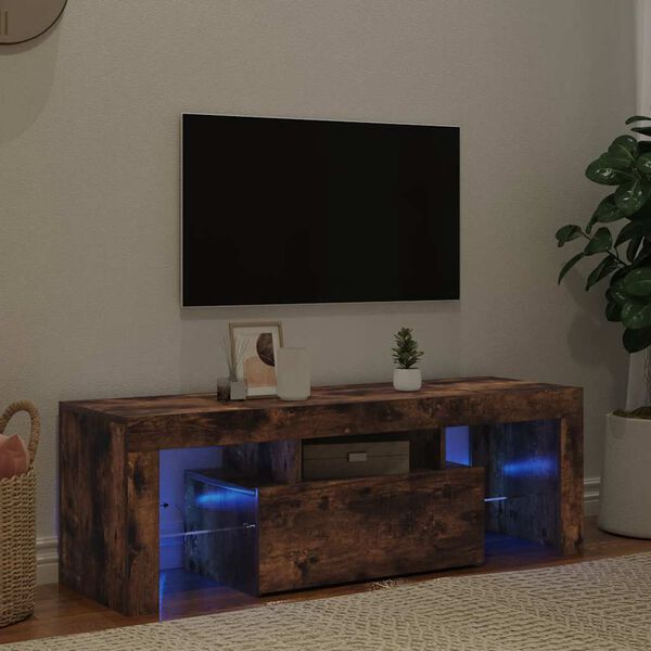 vidaXL TV-taso LED-valoilla savutammi 120x35x40 cm