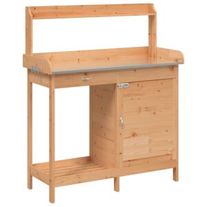 vidaXL Istutusp&ouml;yt&auml; kaapilla ruskea 110,5x45x124,5 cm t&auml;ysi kuusi