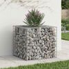 vidaXL Gabion Kohotettu Peti Hopea 60 x 60 x 55 cm Galvanoitu ter&auml;s
