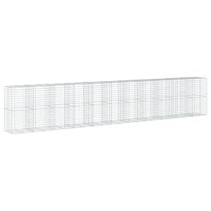 vidaXL Kivikori katolla 1100x100x200 cm galvanoitu rauta