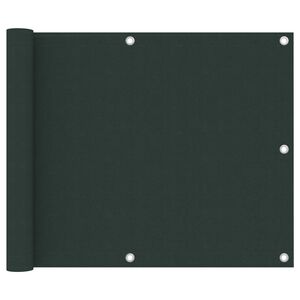 vidaXL Parvekkeen suoja tummanvihre&auml; 75x300 cm Oxford kangas