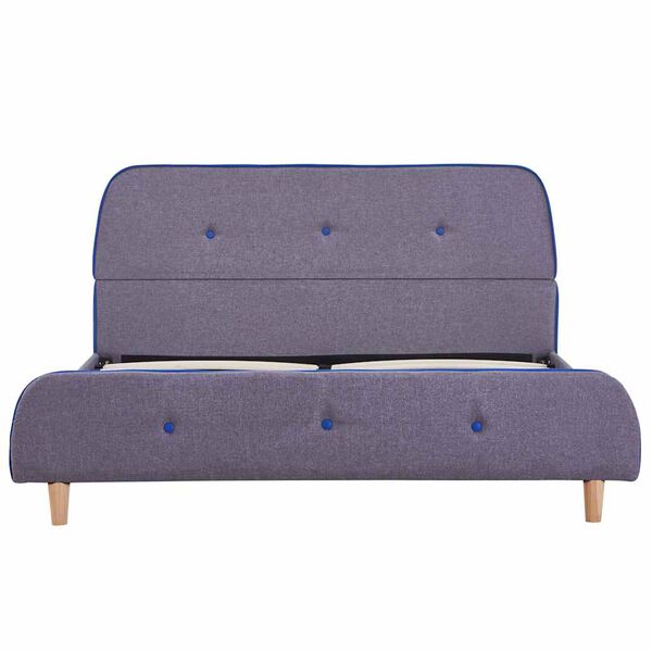 vidaXL Sängynrunko ilman patjaa Vaaleanharmaa kangas 135x190 cm