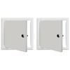 vidaXL Access Panel 2 kpl Valkoinen 23 x 23 x 3 cm Ter&auml;s