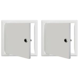 vidaXL Access Panel 2 kpl Valkoinen 23 x 23 x 3 cm Ter&auml;s