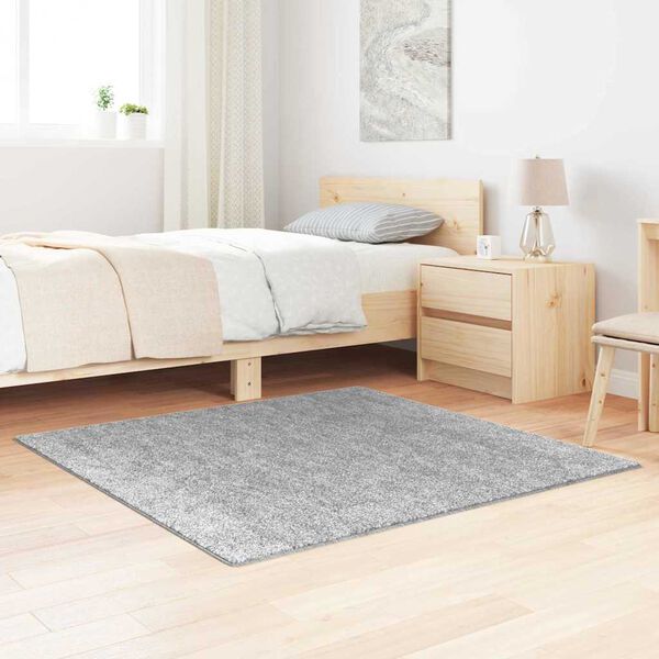 vidaXL Liukumaton Shaggy Matto Harmaa 120 x 120 cm PP