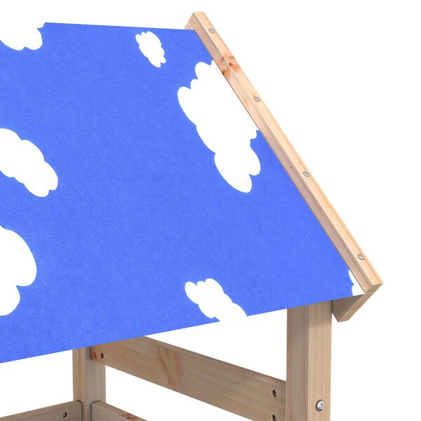 vidaXL Leikkitorni Ruskea 52,5 x 110,5 x 215 cm Massiivinen m&auml;nty