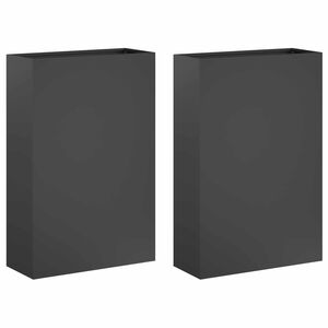 vidaXL Puutarha ruukku 2 kpl Antrasiitti 50 x 20 x 75 cm
