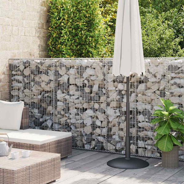 vidaXL Gabion-kivikori kansilla galvanoitu teräs 600x50x150 cm