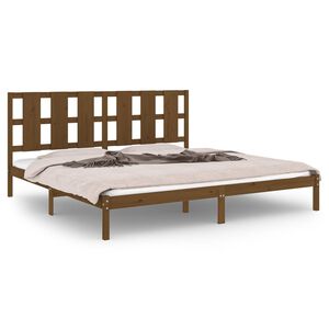 vidaXL S&auml;ngynrunko hunajanruskea t&auml;ysi m&auml;nty 200x200 cm