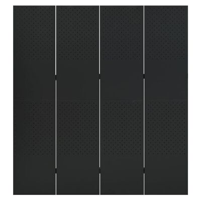 vidaXL 4-paneeliset tilanjakajat 2 kpl 160x180 cm musta teräs